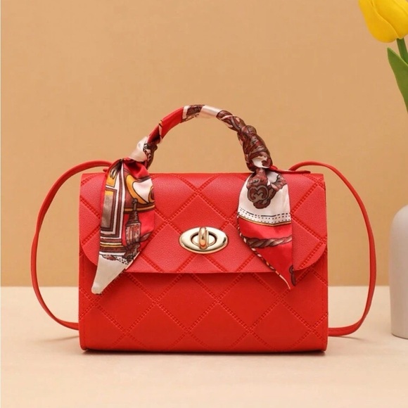 Handbags - ⚠️Clearance Red Quilted Mini Crossbody Handbag